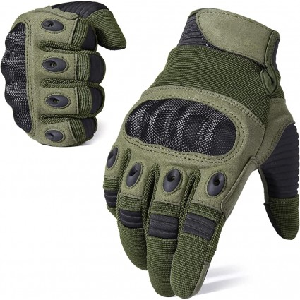 Перчатки тактические с защитной вставкой HelperJet B10 (Темно-зеленый, Размер - M)